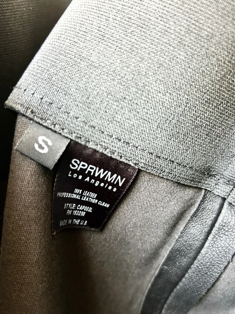 SPRWMN Capri Leather Leggings NWT